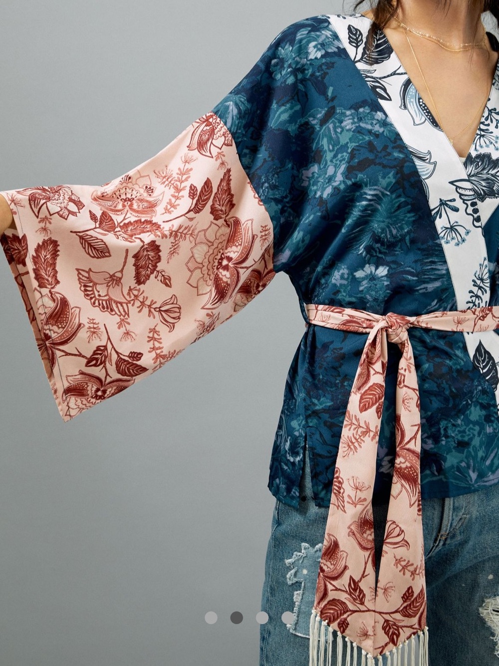 NWOT Anthropologie Floral Print Kimono - Picture 3 of 6